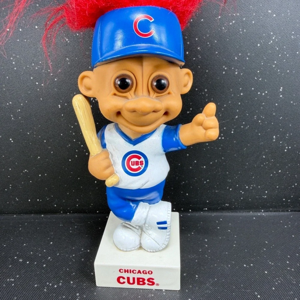 1992 Russ Chicago Cubs MLB Troll Doll Figure Red Hair Baseball 10in Bobble Head